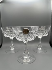 7 Vintage Cristal d' Arques POMPADOUR Champagner Gläser Kristall Glas