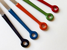 5 bunte Mono Ring Fonduegabeln