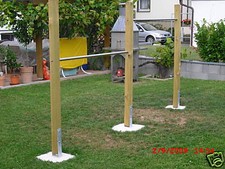 Doppel Turnreck Edelstahl Turnstange Reckstange 135 cm