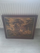 Altes Antikes Antik Bild Gemälde