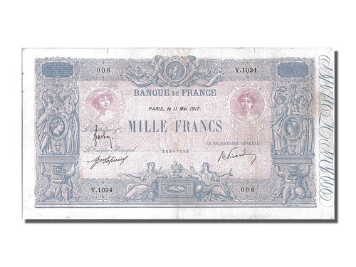 Geldschein frankreich 1000 - geldschein,, frankreich,