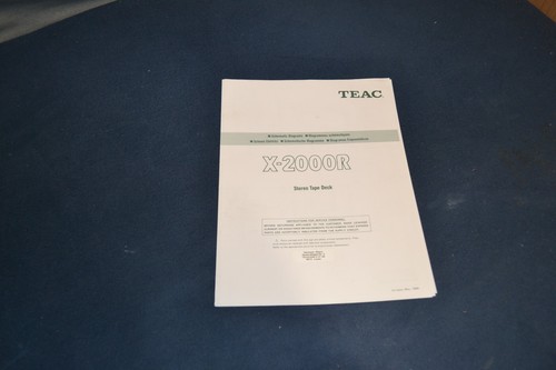 Teac 2000r schaltplan - teac, x-2000r