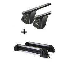 Dachträger VDP Stahl+Skiträger 4Paar ausziehb für für VW Golf Sportsvan ab14