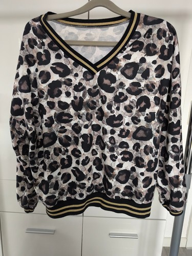 Damen pullover leopardenmuster - pullover,