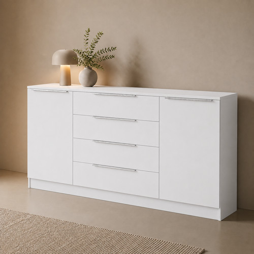 Sideboard 166cm weiß - sideboard,