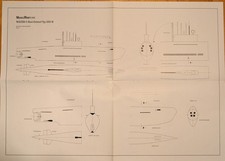 MW Bauplan: Walter- U-Boot Typ XXVI W / 3 Blatt A2 / Spanten in 1:40 und 1:80