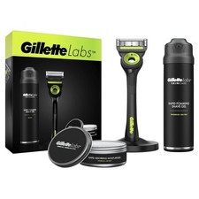 Gillette Labs Geschenkset Rasierer schwarz Neon + Rasiergel 198ml + Creme 100ml