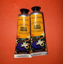 The Body Shop 2 x Vanilla Pumpkin Hand Cream 2x30ml Discontinued Rare NEU