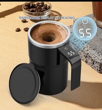 380ml Selbstrührender Becher aus Edelstahl – USB Aufladbar, Automatischer Mix