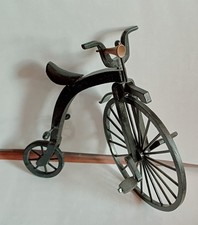 Fahrrad Hochrad Holz Deko Schwarz | Vintage Retro | Höhe ca. 25 cm 