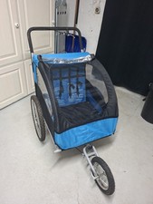 2 IN 1 KINDERFAHRRADANHÄNGER ANHÄNGER FAHRRAD BUGGY FÜR 2 KINDER FAHRRADANHÄNGER