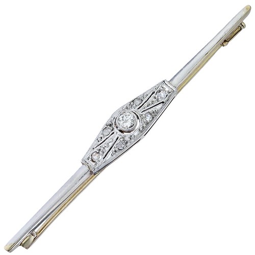 Brosche diamanten 585er - brosche,