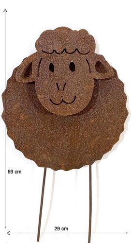 Edelrost schaf gartenfiguren - edelrost,