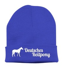 Beanie Strickmütze PFERD Stickmotiv DEUTSCHES REITPONY reiten Siviwonder