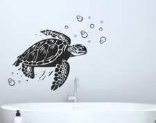 Wandtattoo Wand Aufkleber Bad Tattoo Wasser Meer Meeresrauschen Schildkröte 63