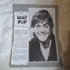 Iggy pop vintage poster rock - pop,