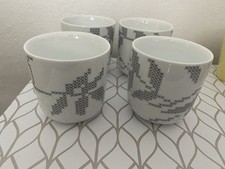 4 Stück Grey Stitches Menu Danish Design Becher Thermo 250ml Rarität