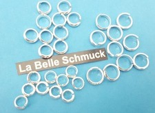 Biege-Ringe Ösen Außendurchmesser 6,5mm 999,9 Fein Silber Halbrund offen NEU