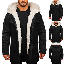 Parka Wärmejacke Winterjacke Winter Casual Men Kapuze Herren Mix BOLF Unifarben