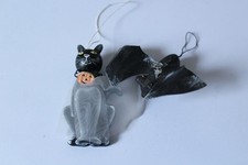 schwarze Katze + Fledermaus