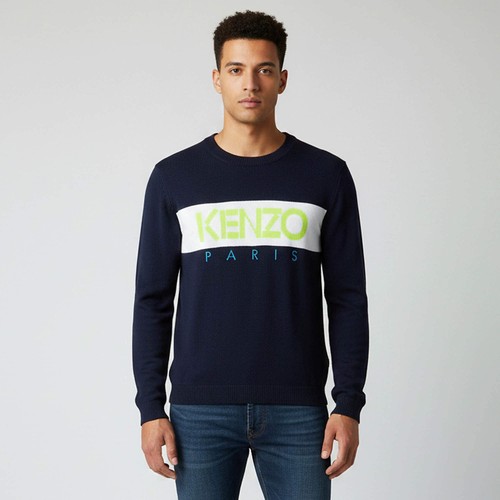 Kenzo navy blueneon logo - navy,