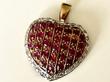 ANHÄNGER HERZ mit RUBIN &