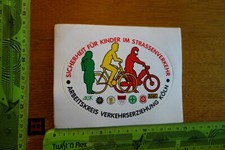 Alter Aufkleber Auto Motorrad LKW BUS Sicherheit KINDER IM STRASSENVERKEHR Köln