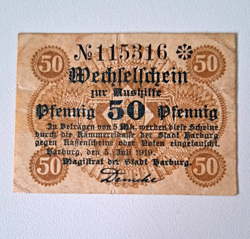 Notgeld wertschein pfennig - notgeld/wertschein,