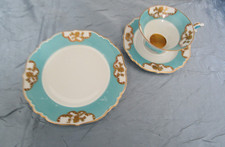 Sammeltasse 3 tlg. Schaubach Kunst Goldrand und Goldbemalung Handarbeit