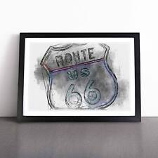 Neon Route 66 Sign in Abstrakt