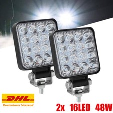 2x 48W LED Arbeitsscheinwerfer Spot Wasserdicht Scheinwerfer für LKW Offroad SUV