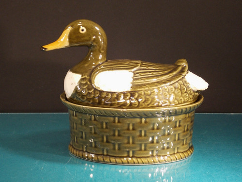 Terrine ente antik deckel dose - ente,