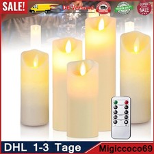 LED Kerzen mit Fernbedienung Farbwechsel Timer Echtwachskerzen Wachs versch. Set