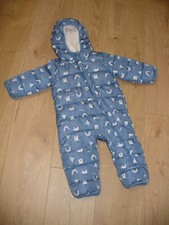 Super gefütterter Kapuzen-Schneeanzug Overall Größe 62/68 – Jungen in Blau von P