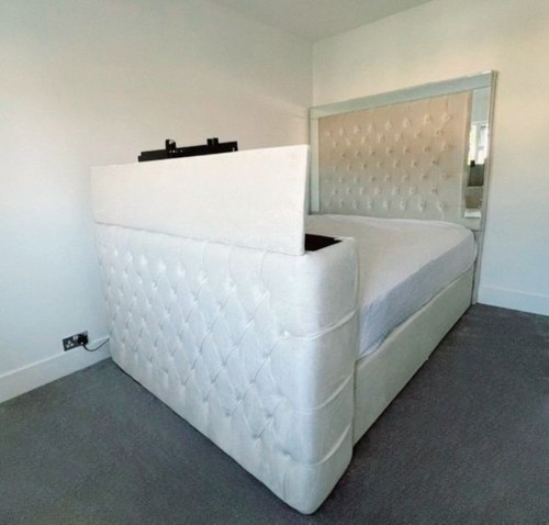 Art deco bett plüsch - art, in