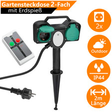 Outdoor Gartensteckdose 2-Fach