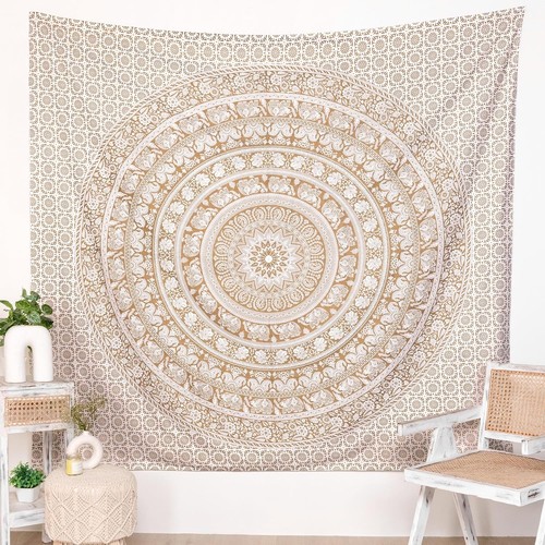 Mandala wandteppich baumwolle - mandala-wandteppich,