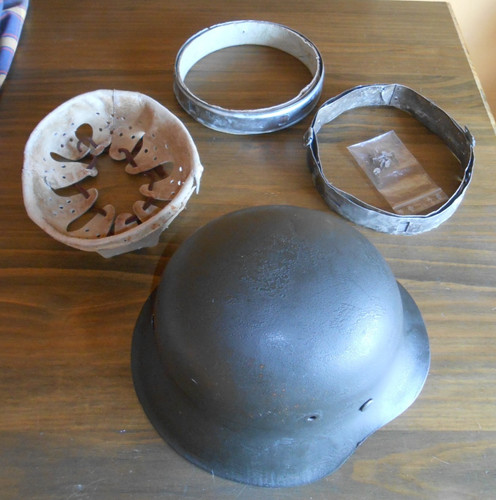 Originaler stahlhelm mit - m,