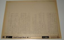 Ersatzteilkatalog auf Microfich Audi Coupe B2 Typ 81 ab Modelljahr 1988!
