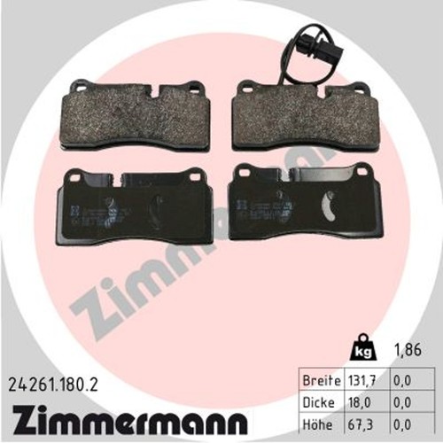Zimmermann bremsbelagsatz - zimmermann,