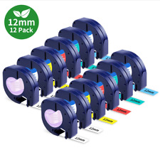 91221 91220 16951  Schriftband für Dymo Letra Tag Band LT-100T 100H XM Weiß 12mm