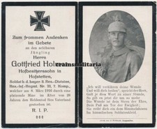 Orig. Sterbebild Soldat m