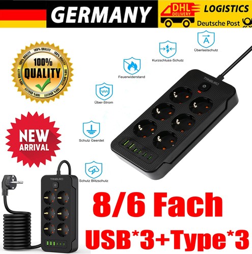 8fach fach steckdose - 8fach/6,
