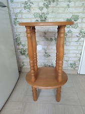 Regalboden Blumenhocker Blumenständer Beistelltisch Holz Oval 36cm/29cm/66 cm H