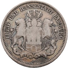Hansestadt Hamburg 2 Mark 1876