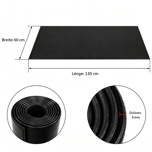 Fitnessmatte 130x60x0 6cm pvc - 130x60x0.6cm,