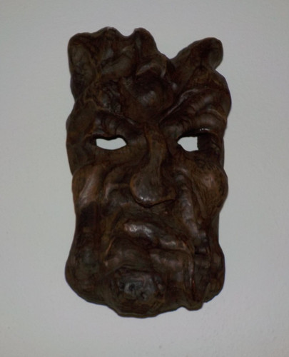 Geschnitzte holz maske - geschnitzte,