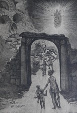 Signierte Radierung von Peter