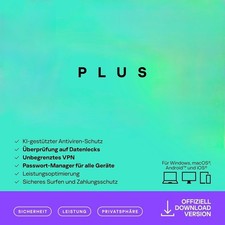 Plus Internet Security 2025 1 Gerät / PC 1 Jahr | AntiVirus Standard 2026