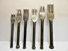 6 x  antike Fitscheneisen - 1 x 1,5 - 1 x 1,7 - 2 x 2 - 1 x 2,5 mm